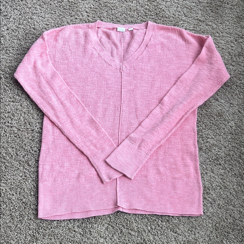 GAP Soft Pink V-Neck Sweater for Women